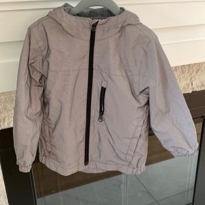 Gap silver / gray REFLECTIVE 🔦 fleece zipper jacket. Gray. Hood